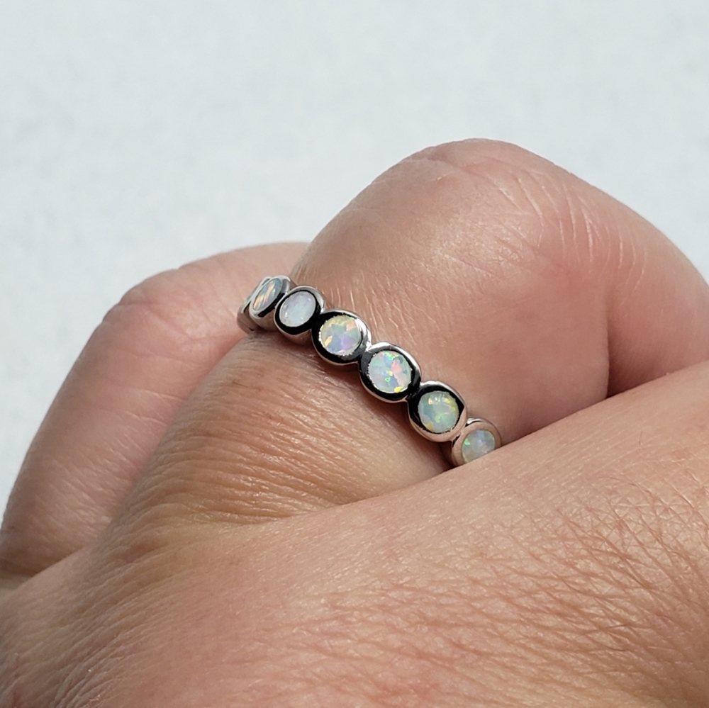 10k Opal Eternity Band - Picture 8 of 9